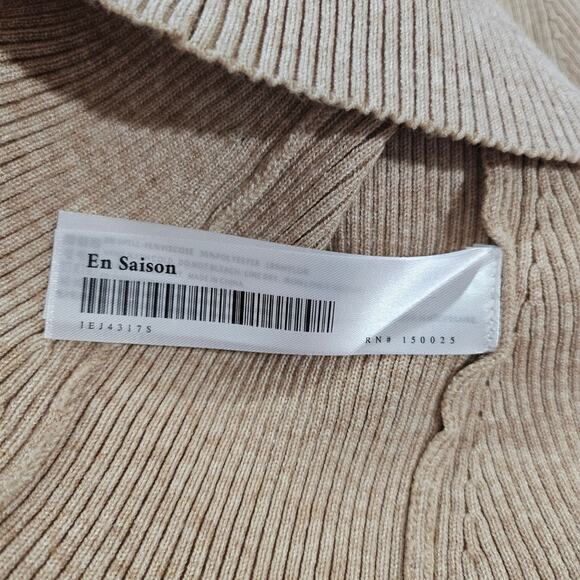 En Saison Beige Gweneth Pull-on Ribbed Trumpet Skirt - Picture 11 of 12